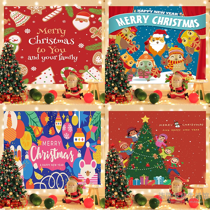 圣诞节背景布领劵下单跟更优惠