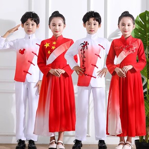 国庆儿童少年中国说表演服