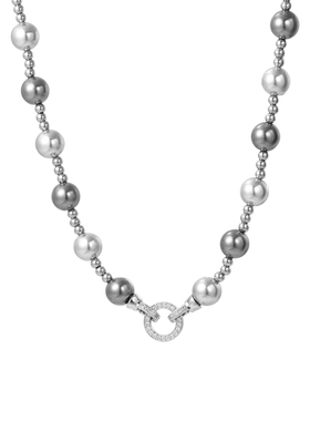 【倪妮同款】环扣圆珠项链女款轻奢钛钢毛衣链精致锁骨链生日礼物