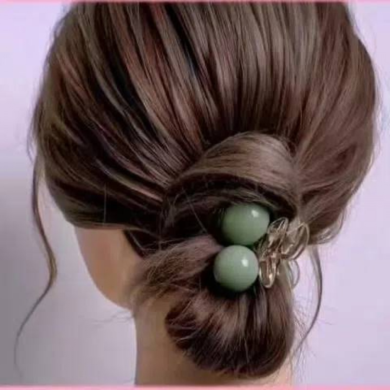 小号抓夹发量少低丸子头发饰发夹女后脑勺鲨鱼夹子头饰气质高级感