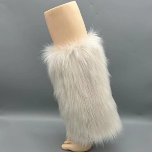 仿皮草靴套毛毛短款袜套秋冬毛绒腿套长款百搭狐狸毛鞋套