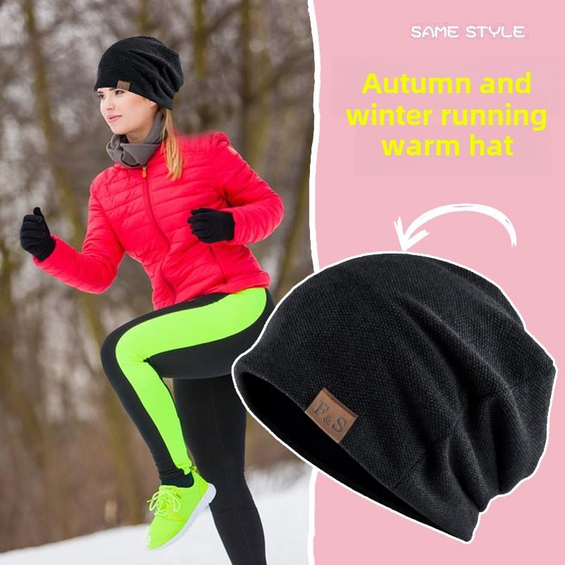 采购产品冬季跑步专用套头帽,透气包头帽,男女宽松休闲骑行帽,