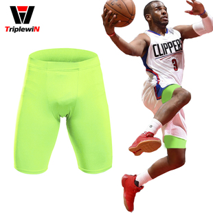 弹力打底防走光运动跑步健身篮球足球内胆男紧身三分短裤子11色