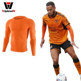 打底运动紧身衣内衬踢球内衣足球服 纯色男长袖保暖贴身弹力薄款