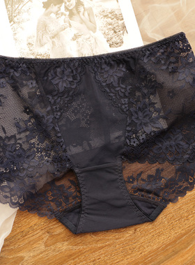 性感蕾丝大码内裤女高腰舒适无痕包臀胖妹妹诱惑小平角裤夏季短裤