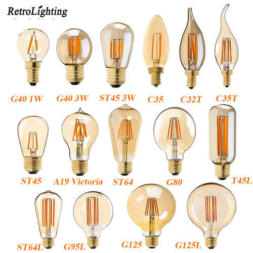 爱迪生复古创意仿钨丝led灯泡