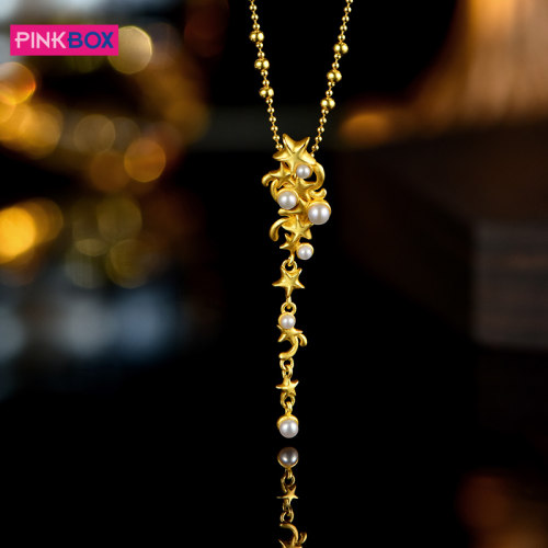 PINKBOX镶嵌珍珠黄金吊坠