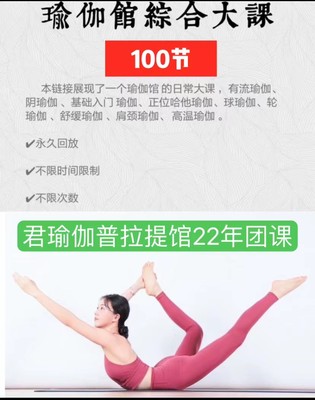 瑜伽视频跟练课小班课团课跟练课100节2023年瑜伽视频教程