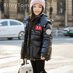英国Riley Tommy儿童羽绒服三防冬季保暖中长款加厚免洗羽绒服