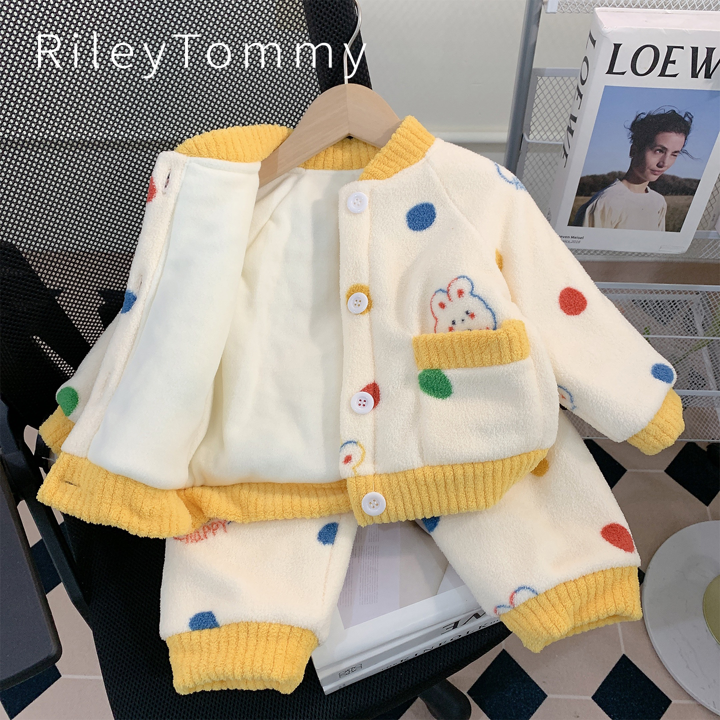 英国RileyTommy儿童珊瑚绒睡衣