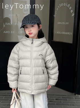 英国Riley Tommy儿童连帽羽绒服白鸭绒男女童洋气保暖防寒羽绒服