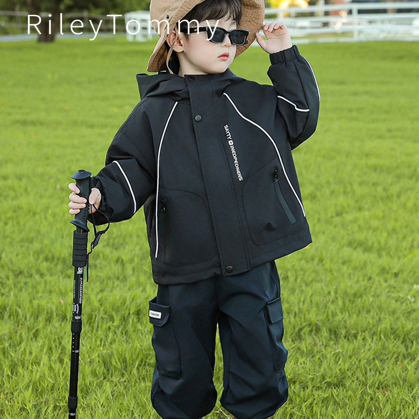 英国RileyTommy男童冲锋衣三合一春秋装2026新款儿童连帽开衫外套,童装/婴儿装/亲子装,儿童冲锋衣,淘宝优惠券,粉丝福利购,淘宝优惠卷