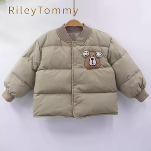 英国Riley Tommy儿童羽绒服短款轻薄男童女童白鸭绒内胆秋冬童装