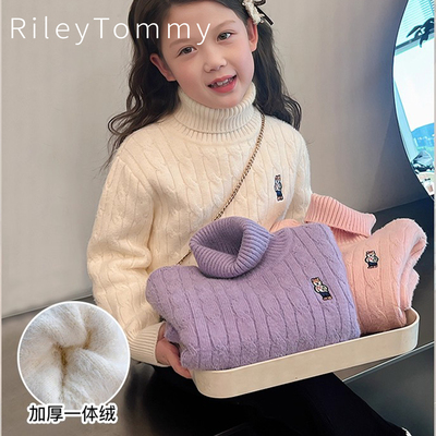 英国RileyTommy女童高领毛衣