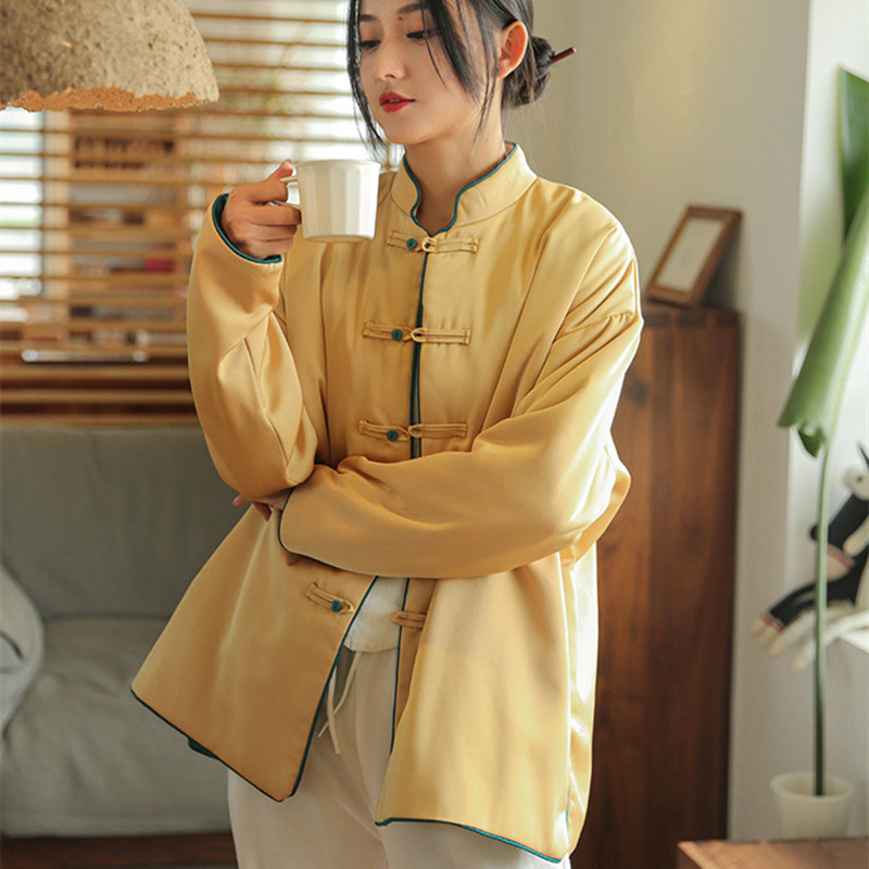中式盘扣缎面高级感唐装上衣棉服