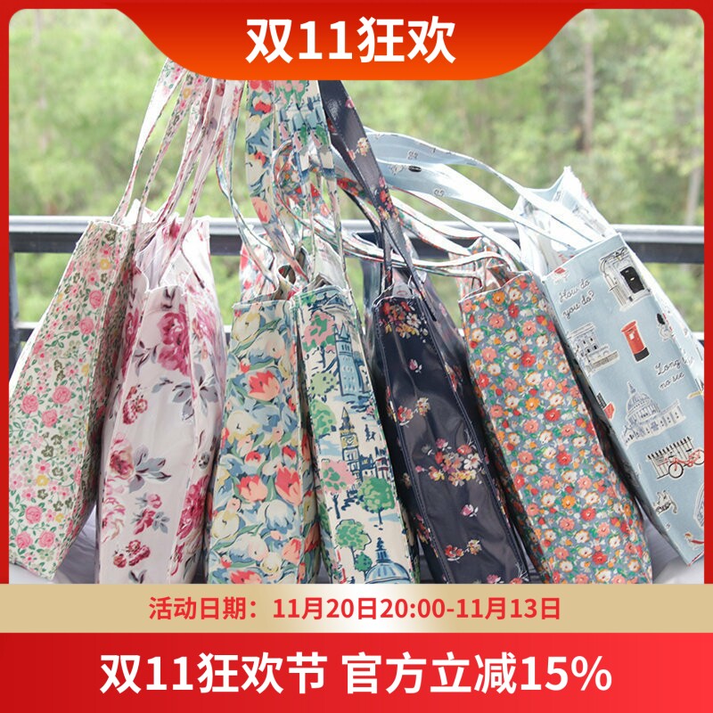cathkidston防水帆布包百搭购物袋单肩包学生书包女包手提包文艺