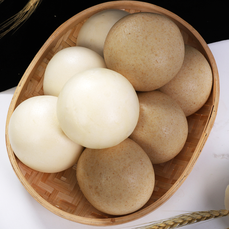 山东老面大馒头农家面食全麦不加糖粗粮大馍馍北方特产主食