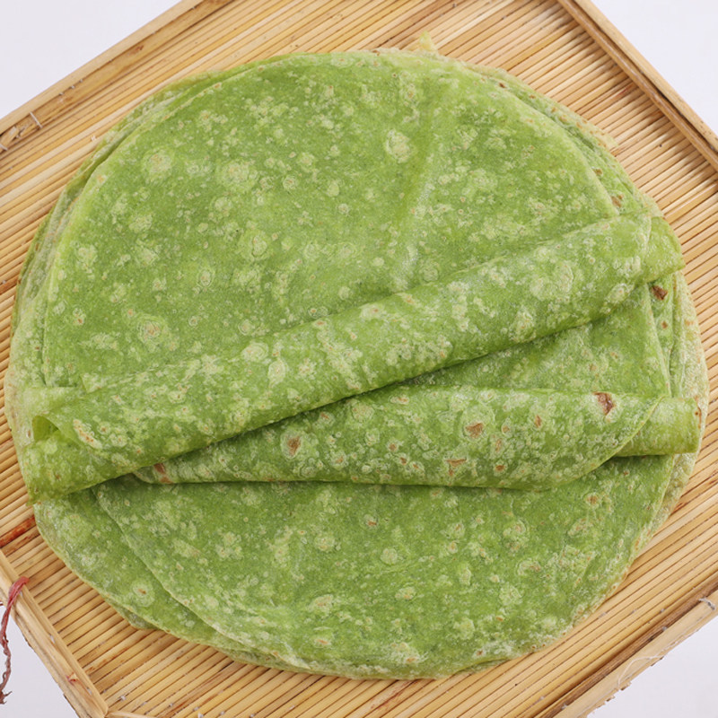 纯手工圆形菠菜面饼皮薄饼家用早餐速食面食菠菜饼30张装单饼