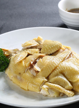 广东正宗白切鸡整只熟食粤菜湛江白斩鸡清远三黄鸡即食真空配蘸料