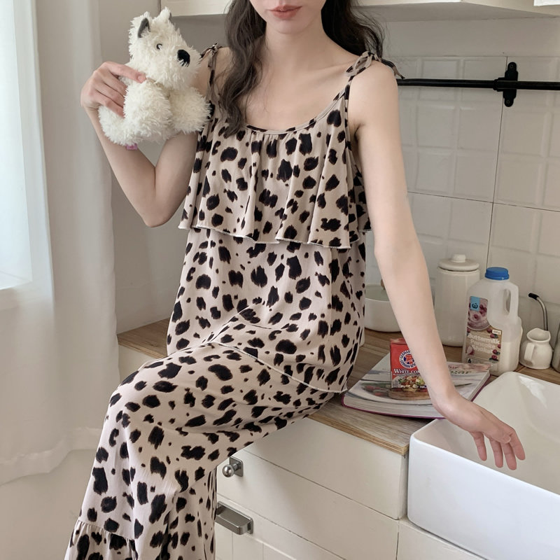 防凸点棉绸吊带睡衣女夏季