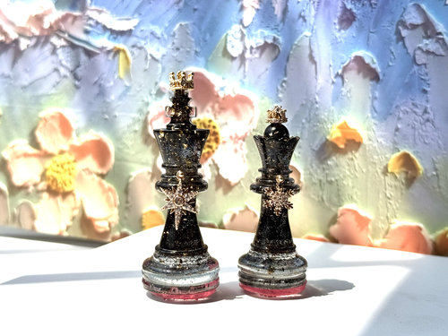 国际象棋印章棋子手工diy定制礼物水晶滴胶材成品伴手礼支持刻字