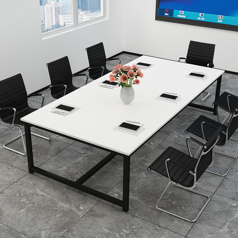 简易会议桌长桌简约现代2米4人6人-10人8长方形小型大桌子工作台