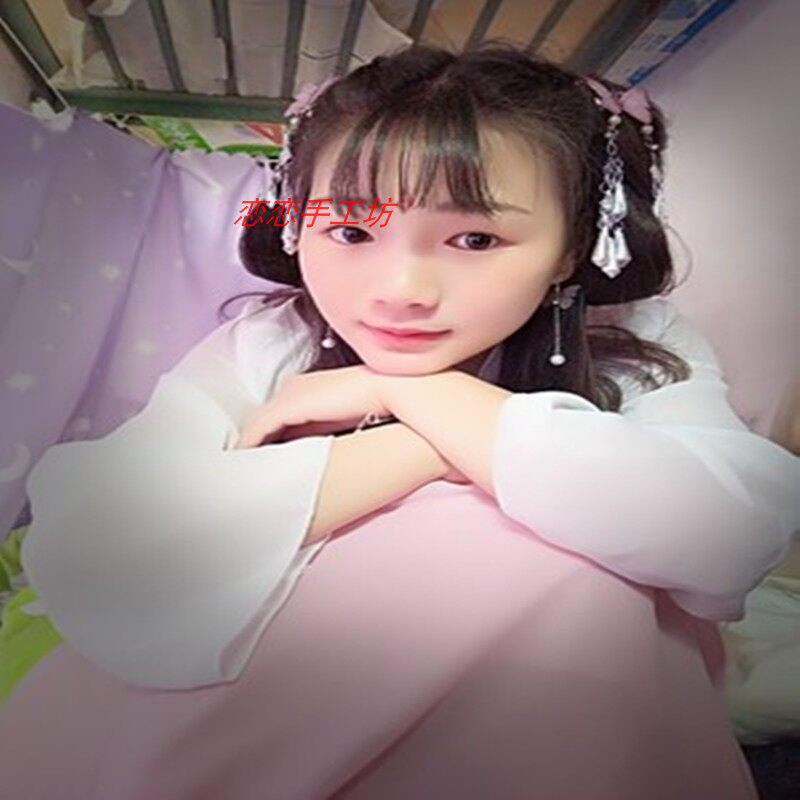 古风DIY发簪汉服步摇手工饰品流苏绢纱蝴蝶发夹对夹新手材料包