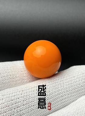 雪巴琉璃高瓷黄色圆珠顶珠腰珠星月金刚猴头绿松南红蜜蜡配珠