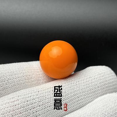 雪巴琉璃高瓷黄色圆珠顶珠腰珠星月金刚猴头绿松南红蜜蜡配珠