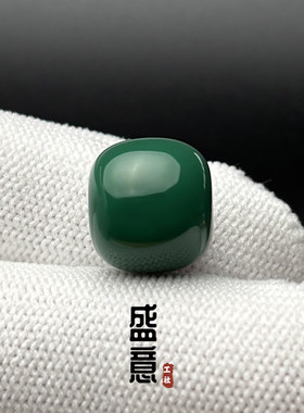 雪巴琉璃珠松石绿色老型桶珠腰珠顶珠单珠星月菩提猴头蜜蜡配珠