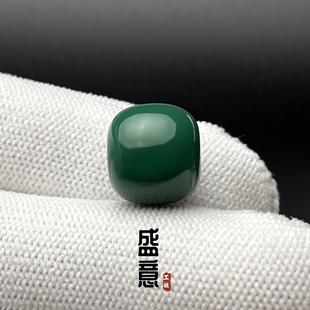 雪巴琉璃珠松石绿色老型桶珠腰珠顶珠单珠星月菩提猴头蜜蜡配珠