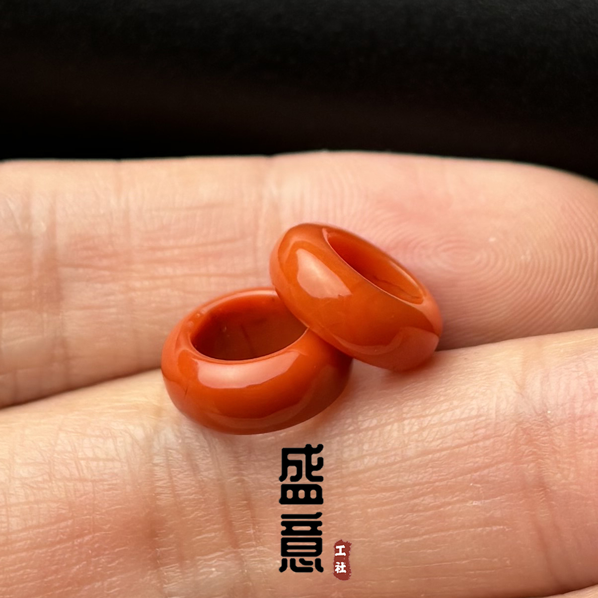 天然原矿南红玛瑙跑环卡环星月金刚菩提猴头蜜蜡DIY文玩手串配饰