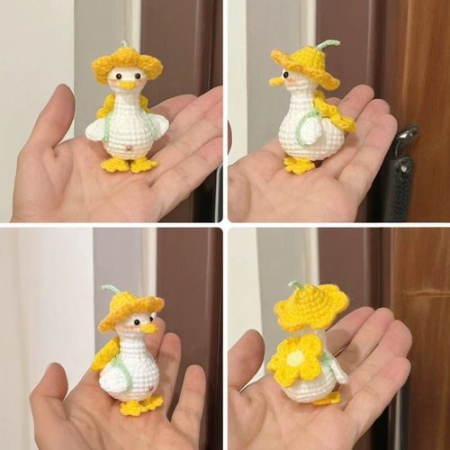 开学鸭鸭编织玩偶挂件DIY手工自制小鸭子材料包毛线钥匙扣包礼物