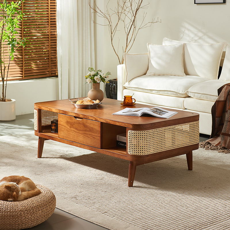 家用小户型实木客厅茶几桌轻奢
