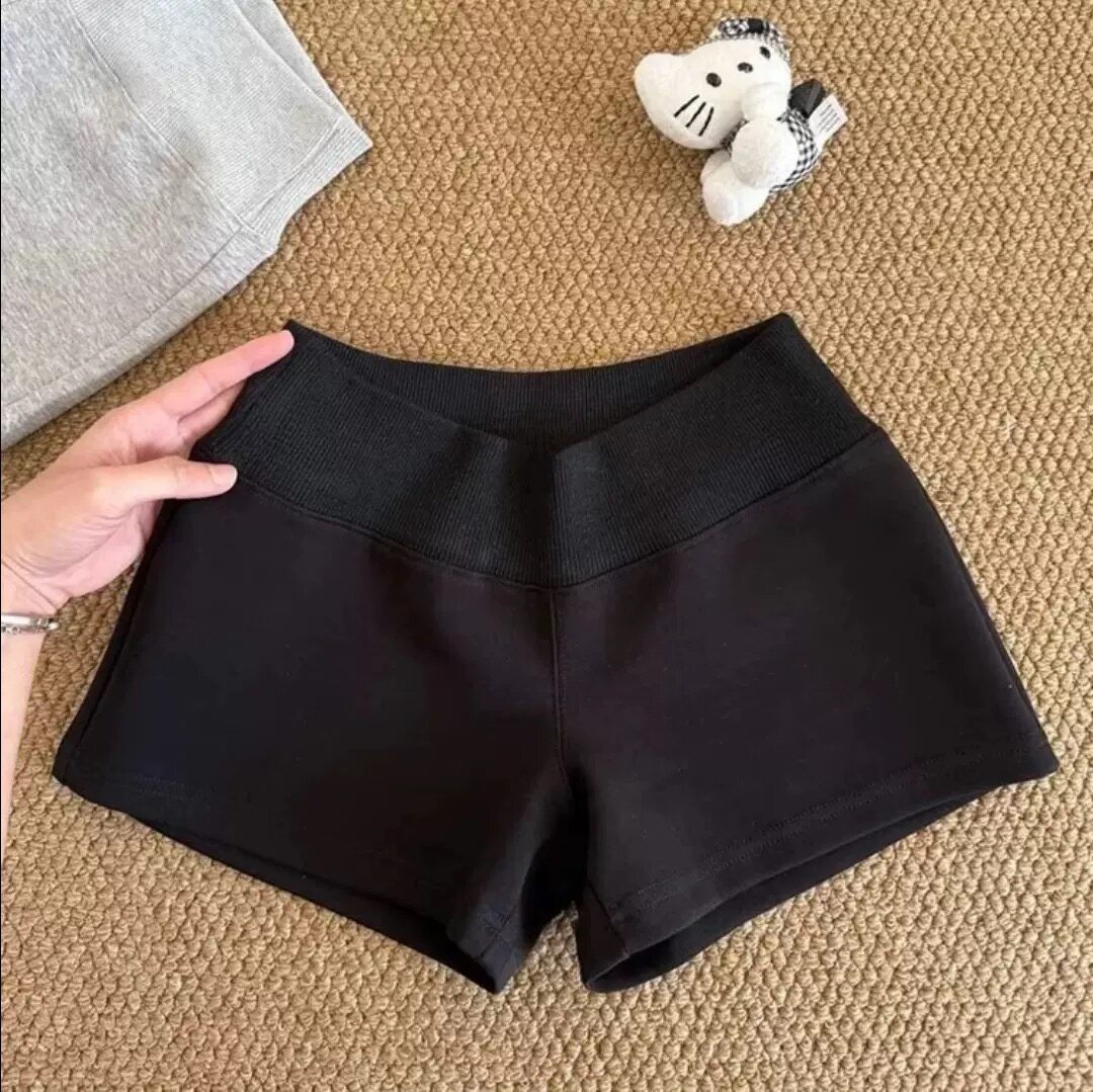 美式高腰显瘦运动短裤女外穿