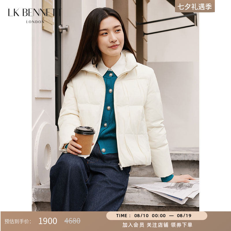 短款羽绒服外套lkbennett高立领