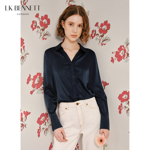 lkbennett通勤真丝衬衫女