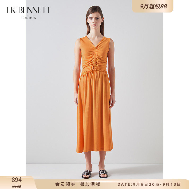 lkbennett优雅显瘦棉连衣裙图片