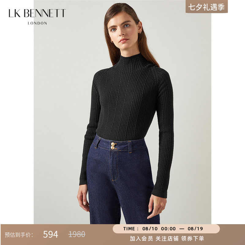 针织衫lkbennett套头半高领