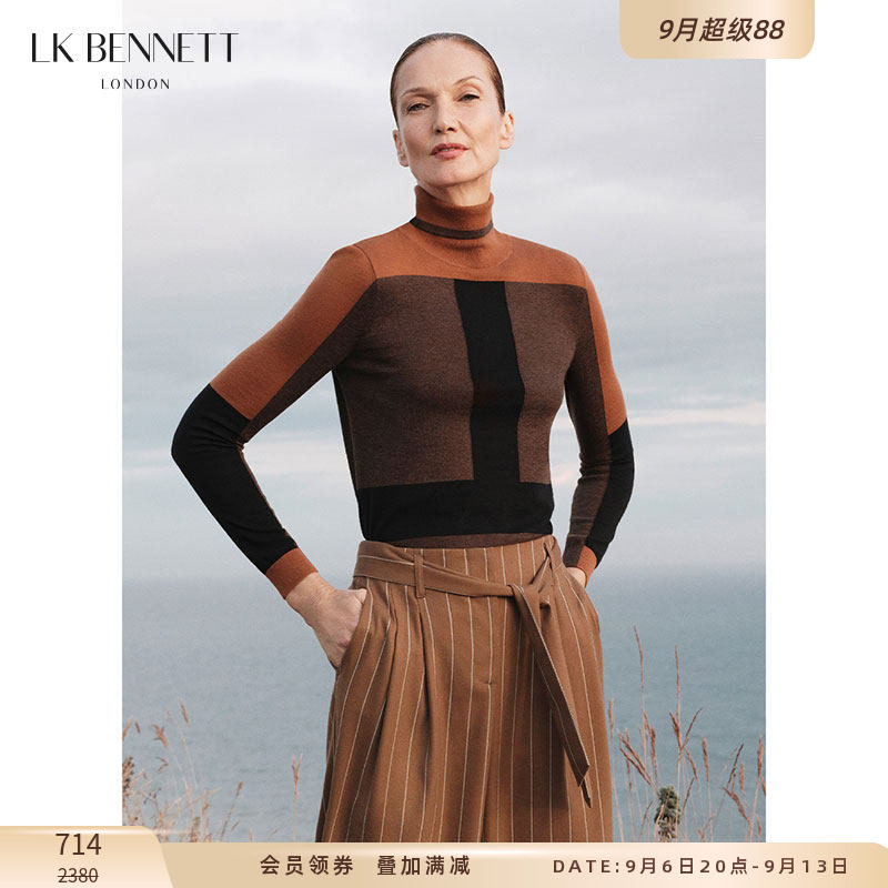 lkbennett绵羊毛+棉套头式高领
