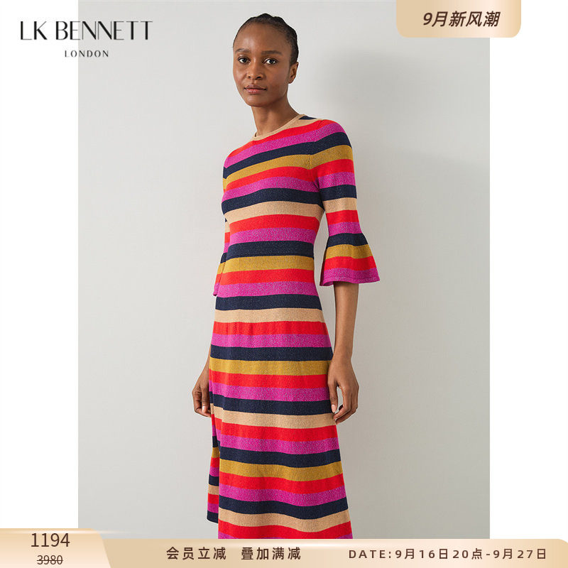 喇叭袖复古气质lkbennett