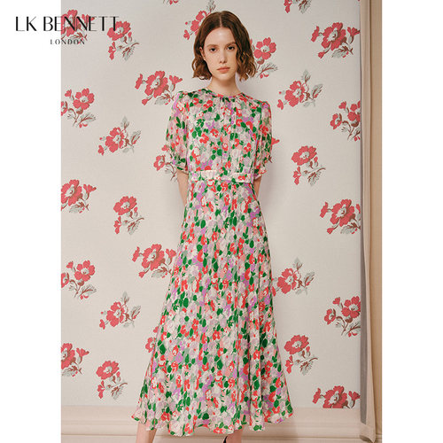 lkbennett真丝印花连衣裙
