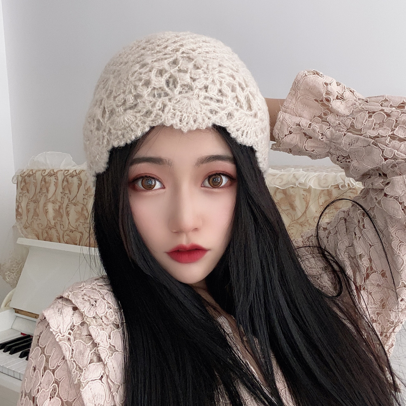 可爱韩版甜美复古毛线帽