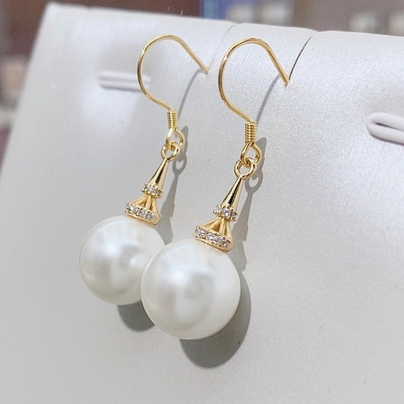 S999纯银耳环女轻奢百搭珍珠耳饰品镶钻耳坠网红新品足银耳钉首饰,饰品/流行首饰/时尚饰品新,银饰耳饰,淘宝优惠券,粉丝福利购,淘宝优惠卷