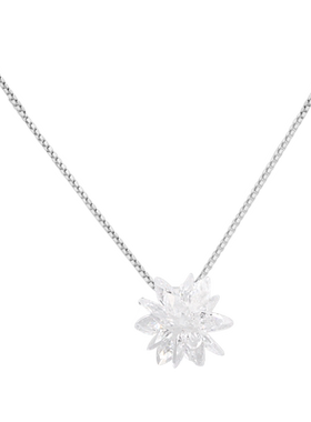 金属925银项链日韩国女冰花吊坠