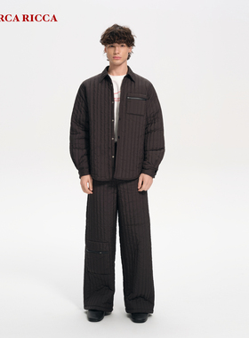 【RiRi】Ricerca Ricca 休闲百搭宽松口袋工装直筒阔腿棉裤男款