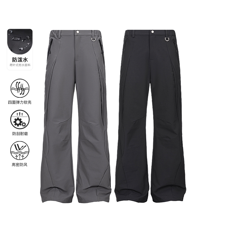 CATSSTAC 柳叶刀软壳冲锋裤 轻度户外徒步登山 贴合身形舒适