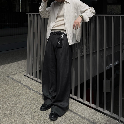 CATSSTAC 渡鸦天丝羊毛西裤 双立体活褶设计 立体挺阔 高级雅致