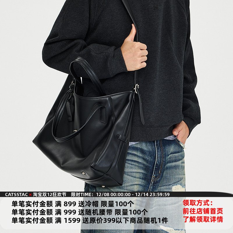 CATSSTAC 黑索罗通勤托特包 定制金属拉链 可肩背/斜挎
