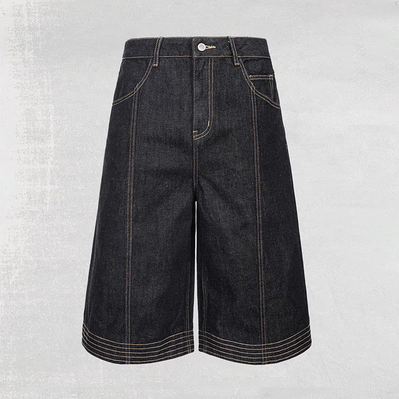 CATSSTAC 马蹄线迹原牛七分裤 U形贴袋 小众设计 修饰腿型